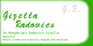 gizella radovics business card